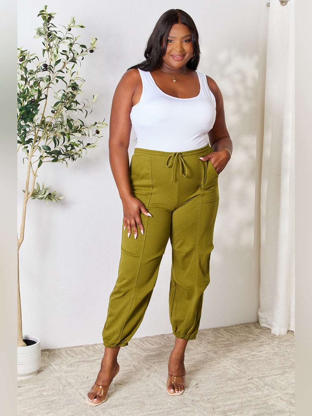 Culture Code Full Size Drawstring Sweatpants with pockets